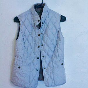 Eddie Bauer gray blue light weight premium goose down vest